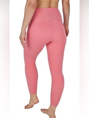 Yogalicious Pink High-Waist Crisscross Detail Leggings
